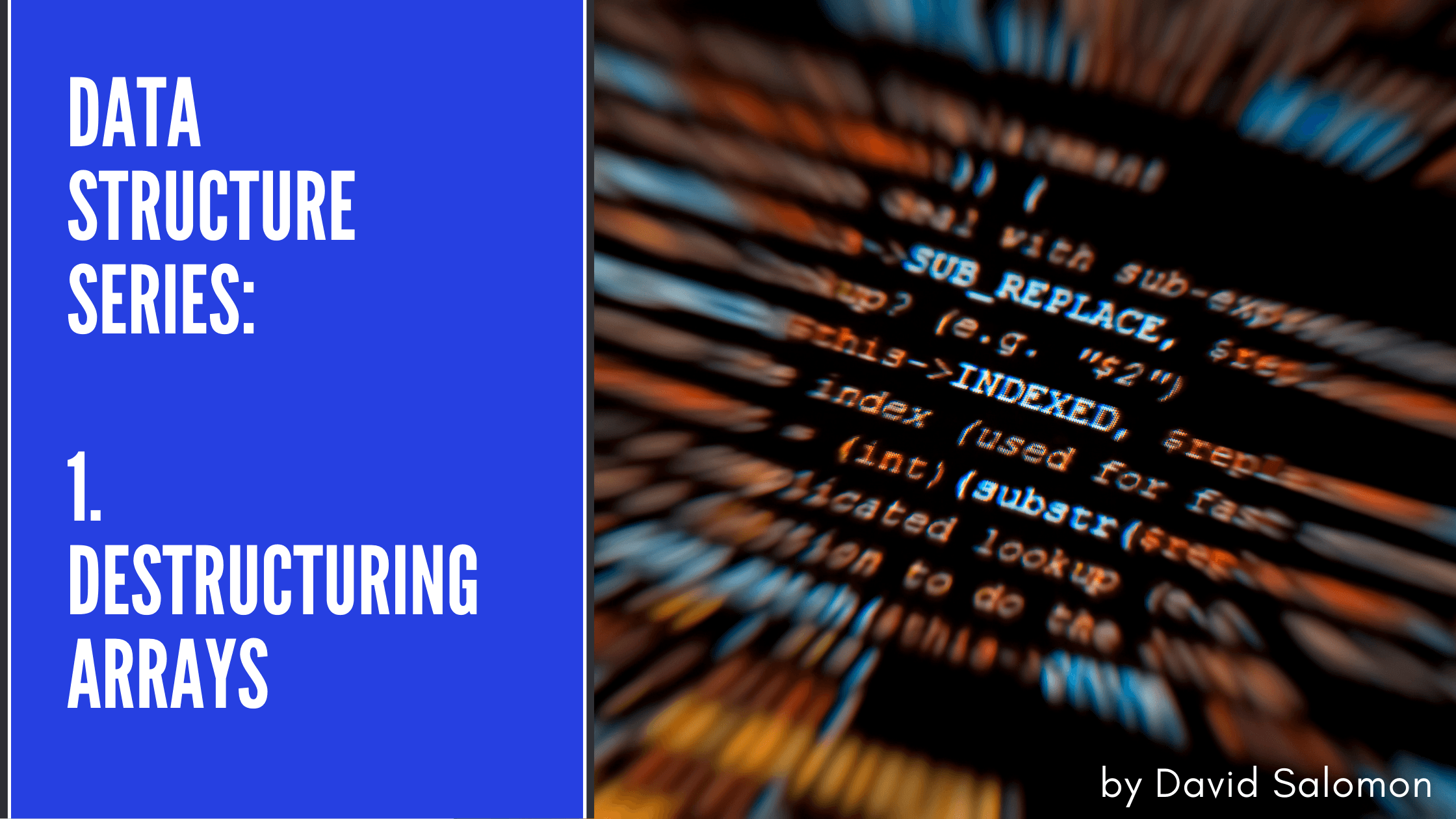 Data structures: Destructuring arrays